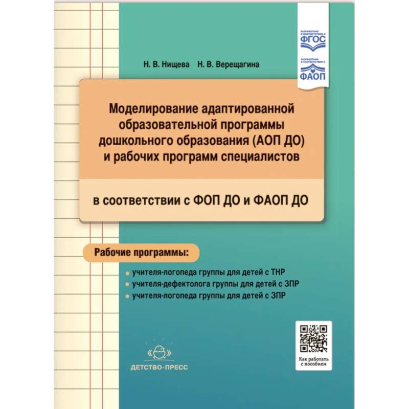 Моделирование адаптированной образовательной программы дошкольного образования (АОП ДО) и рабочих программ специалистов в соответствии с ФОП ДО и ФАОП Моделирование адаптированной образовательной программы дошкольного образования (АОП ДО) и рабочих программ специалистов в соответствии с ФОП ДО и ФАОП