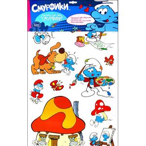 Смурфики. Наклейки для стен