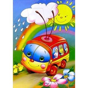 Развивающая рамка 'Троллейбус'