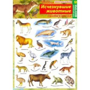 Исчезнувшие животные. Наклейки тематические Исчезнувшие животные. Наклейки тематические
