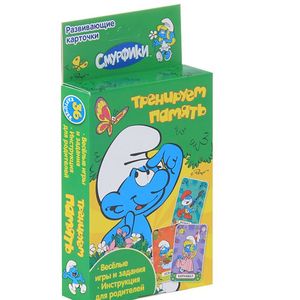Смурфики. Тренируем память (набор из 36 развивающих карточек)