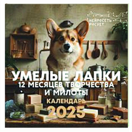 Книги для творчества, книга Умелые лапки. 12 месяцев творчества и милоты. Нейросеть рисует купить по скидке