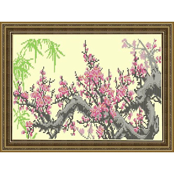 «Светлица» набор для вышивания бисером №034 «Сакура» бисер Чехия 36,6x18,8 см