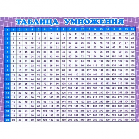 Дополнительные учебные пособия, книга Таблица умножения перекрестная до 20 купить по скидке
