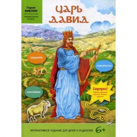 Религиозная литература для детей, книга Царь Давид. Задания, лабиринты, наклейки купить по скидке