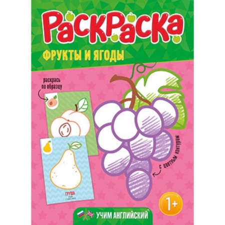 Животные. Птицы. Растения, книга Фрукты и ягоды. Раскраска для малышей с цветным контуром купить по скидке