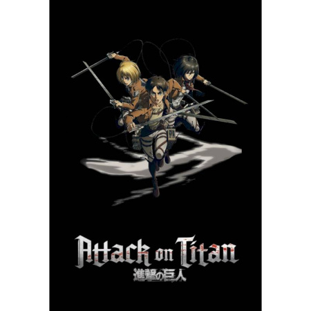 Блокнот в точку. Attack on Titan. Эрен, Армин и Микаса