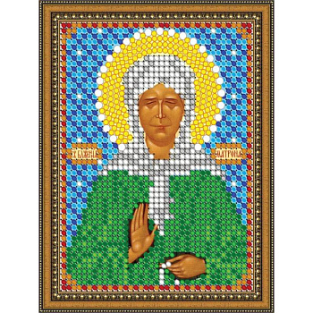 Набор для вышивания бисером 8301ЛМ «Святая Матрона Московская» бисер Чехия 7,5x10 см