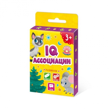 Книжки-игрушки, книга Развивающие карточки IQ АССОЦИАЦИИ,51514 купить по скидке