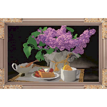 Набор для вышивания бисером 'Сирень  ' 30,7х49,9см №079