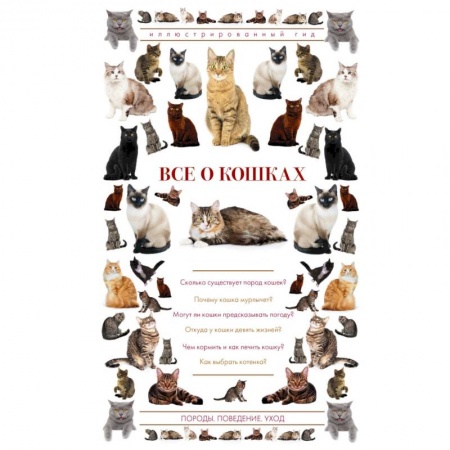 Кошки, книга Все о кошках. Иллюстрированный гид купить по скидке